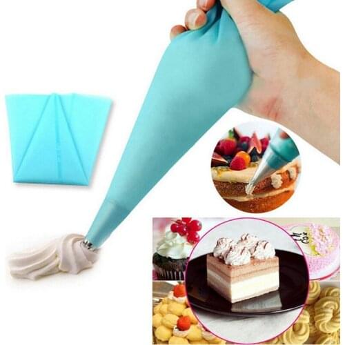 Silicone Icing Piping Cream Pastry Bag + 6x Stainless Steel Nozzle Set cooking fondant cake decorating tools kitchen accessories