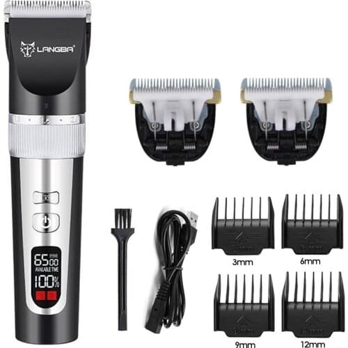 Dogs Clipper Professional LCD Screen Pet Cat Clippers Electrical Grooming Trimmer Rechargeable Haircut Machine