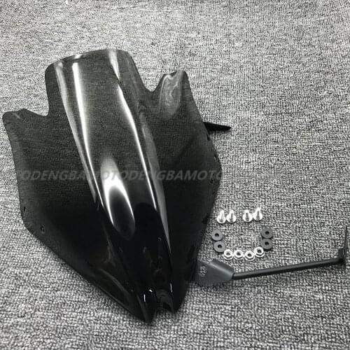 Motorcycle Windshield Wind Screen Double Bubble with Bracket Bolt for Kawasaki Z750 Z750R 2007-2012