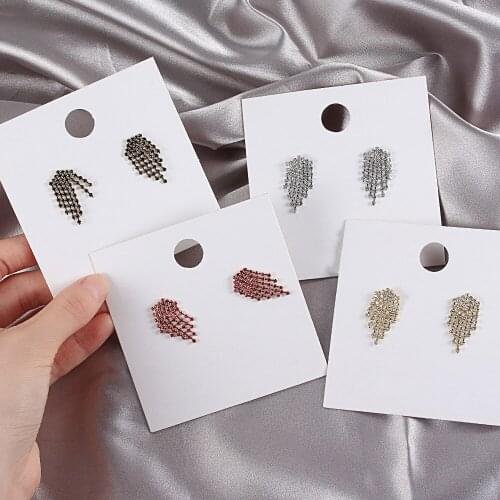 New Tassel Earrings Cubic Zirconia Long Temperament Female Ear Jewelry Multicolor Irregular Beautiful Trend Earrings For Women