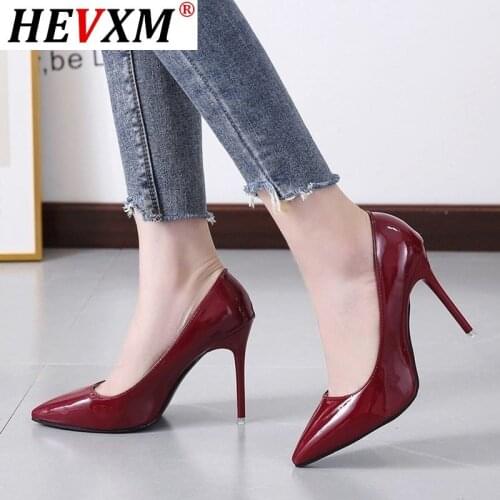 2020 Fashion Womens High Heels Sexy Party Heel Pointed Toe Shallow Mouth High Heel Shoes Women Shoes Big Size 35-44