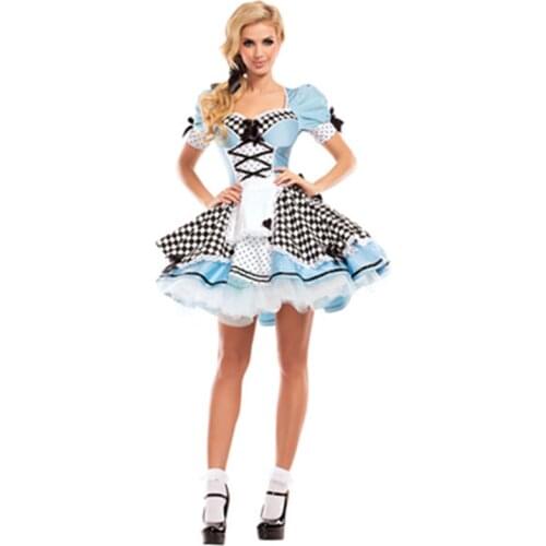 Alice In Wonderland Costume Female Sexy Queen Of Hearts Costume Maid Cosplay Costume for Women Halloween Party Fancy Dress