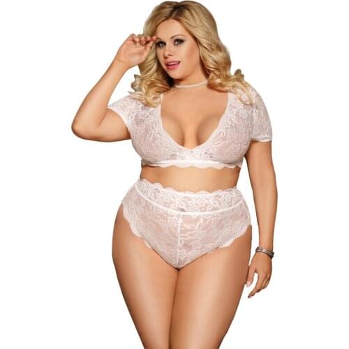 Nsemble Lingerie Femme Push Up Lace Bralette Black Pink Plus Size Transparent Full Cup Wire Free Set Underwear Women RS80760
