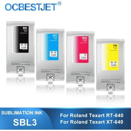 1000ML SBL3 Dye Sublimation Ink Bag Ink Pack For Roland Texart RT-640 XT-640 Printer Texart SBL3 Dye Sublimation Ink 4 Bags/Set