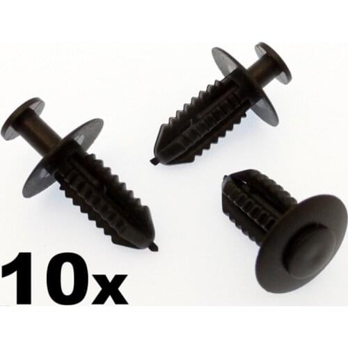 10x 7mm Push Fit Plastic Trim Panel Clips- Same as Toyota 90467-07043-C0