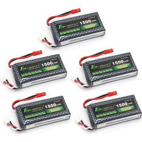 5pcs Limskey Power 2s 7.4V 1500mAh Lipo Battery for Helicopter Airplane RC Car Boat Battery 7.4 V 1500 mAh 2S 35C battery