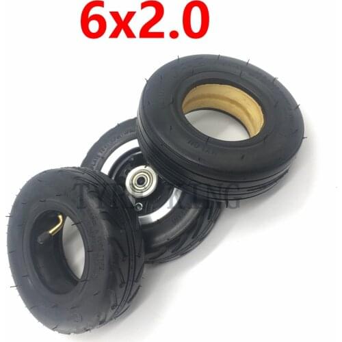 6x2 Solid Tire 6 Inch Pneumatic Wheel for Electric Scooter Wheelchair F0 Cart 6*2 Explosion-proof Tyre