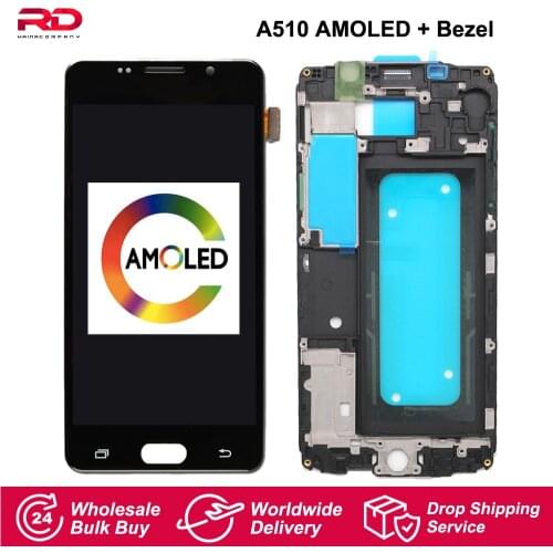 A510F LCD For Samsung Galaxy A510F LCD A5 Duos (2016) A510M Screen A510Y LCD Display Touch Screen Digitizer with Frame