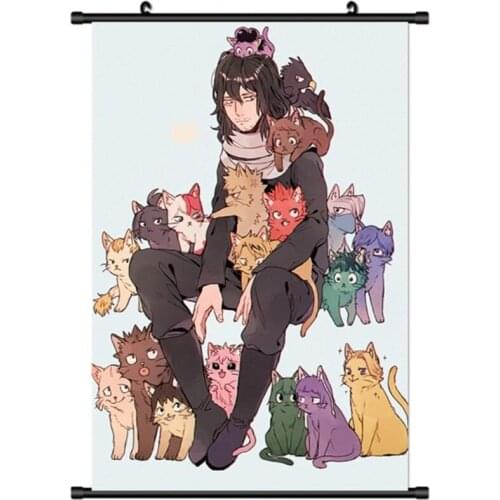 Anime Boku no hero academia / My Hero Academia Midoriya Izuku Todoroki Painting Fabric Wall Scroll poster cosplay Home Decor