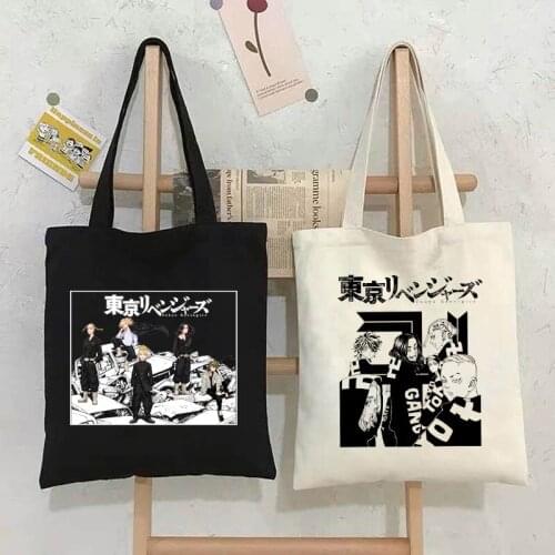 Anime Tokyo Revengers Manjiro Sano Draken Kawaii Harajuku Shoulder Bags Casual Shopping Girls Handbag Women Elegant Canvas Bags