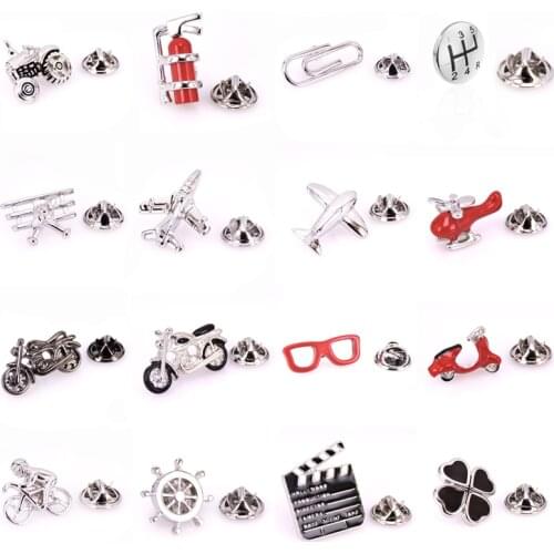 Brooch Lapel Pin For Men Novelty Lapel Pin Badge Anchor Aircraft racing Motorcycle Rudder Sailboat clothing Collar pin Brooches