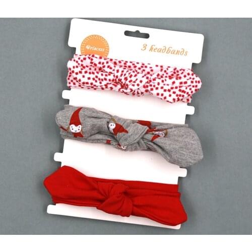 2020 NEW 3pcs/lot Baby Headband Floral Print Hairwear for Newborn Girl Rabbit Ear Headband for Girls Cotton Headbands Children