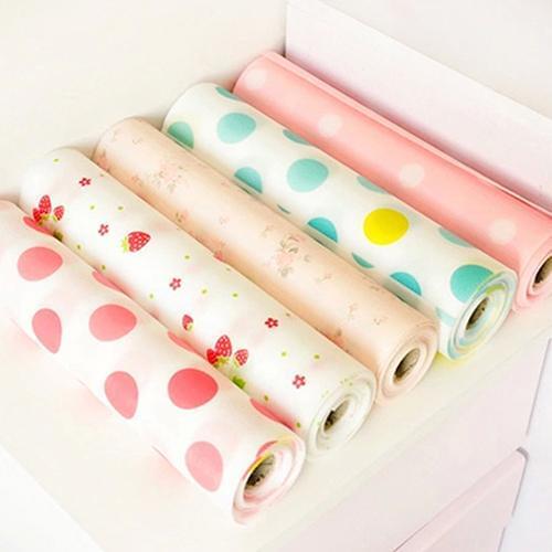 Hot Sale 300cm Cute Polka Dots Shelf Paper Cabinet Drawer Liner Kitchen Table Mat