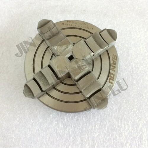 K72-80 4 Jaws 3'' Inch Manual Independent Lathe Chuck