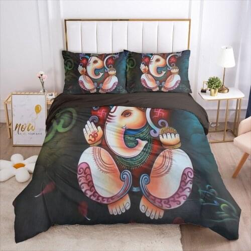 3D Bedding set Black Duvet cover set Quilt covers Comforter case Pillowcase King Queen Single Full Size Indian Lord Bed Linen