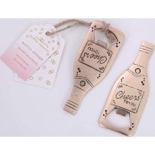 Creative Champagne Metal Beer Bottle Opener Personalized Favors and Gifts for Party Supplies Wedding