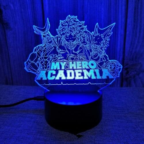 22 Style My Hero Academia 3d Lamp Anime Figure Dabi Led Light Bedroom Decor Cool Manga Gift Him Colorful Night Light Model Toy