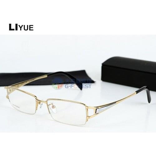 Fashion Titanium glasses frame for men mens eyeglasses frames Optical Myopia Prescription eye glasses half eyewear Spectacles