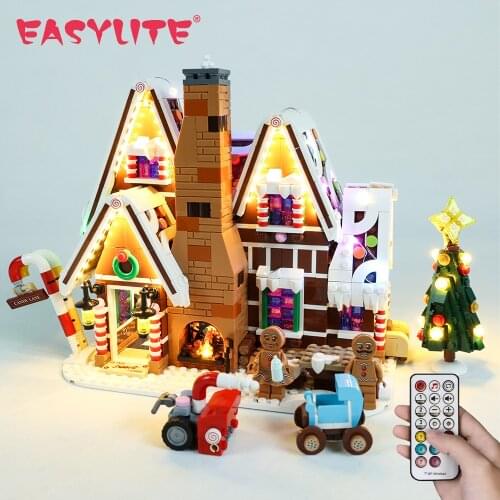 LED Light Kit For 10267 Creator Gingerbread House Christmas Village scenery Blocks Bricks Only Lighting Kit Not Include Model