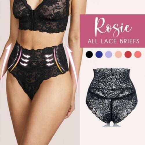 Newest Lace Briefs High Waist Buttocks Lifting Tummy Control Cotton Crotch Women Underwear Panties