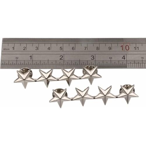 PAIR OF US ARMY OFFICER 4 STAR GENERAL RANK BADGES PIN Military Store