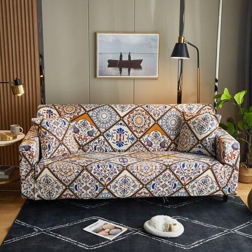 All-inclusive Bohemian Sofa Covers for Living Room Modern Elastic Stretch Couch Slipcovers for 1/2/3/4 Seater Sofa Cover