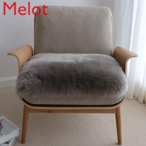 Simple Solid Color Winter Pure Wool Sofa Cushion European Modern Thickened Seat Cushion Throw Pillows Free Shipping