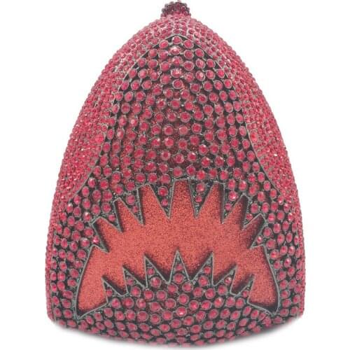 Luxury Red/Blue/Gold Color Rhinestone Crystal Clutch Purse Elegant Lady Shoulder Minaudiere Gemstone Women’s Phone Clutches Bags