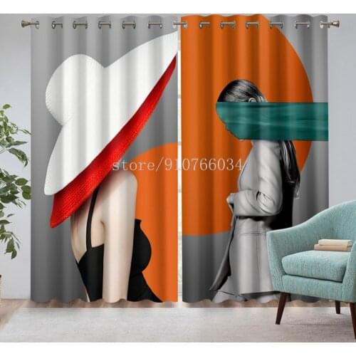 Light Luxury Nordic Semi-Blackout Curtains Bedroom Bay Window Beauty Salon Clothing Store Hall Shading Aisle Partition Curtain