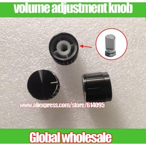 15pcs aluminum alloy audio volume adjustment knob 21 * 17MM / Sound switch potentiometer knob cap encoder D-type half-shaft