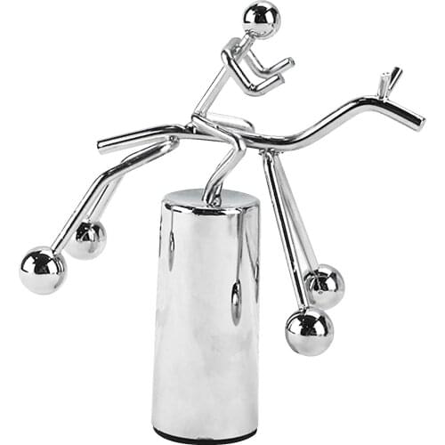 Men Women Desk Ornament Modern Statue Balance Toy Living Room Study Bedroom Decompressive Sculpture Home Office Gifts Iron