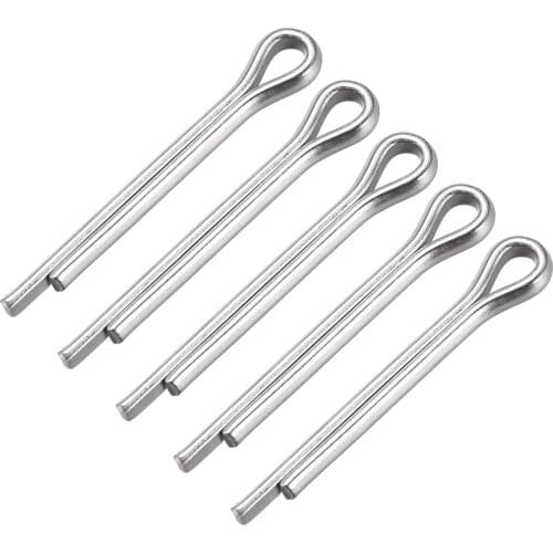 Uxcell 5Pcs Split Cotter Pin - 3.6mm x 30mm 304 Stainless Steel 2-Prongs Silver Tone for Home DIY Application