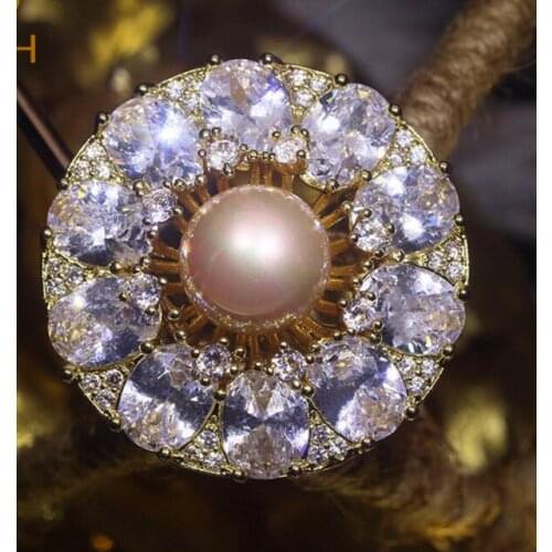 High-grade rhinestone button jacket Coat hundred luxury crystal button Pearl button round