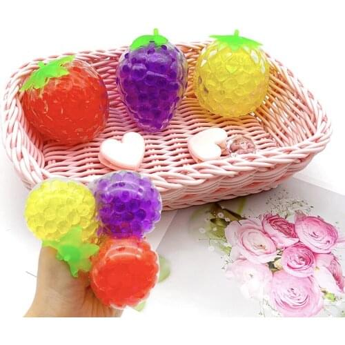 1pc Squeeze Fruit toy Squishy rising Banana/Strawberry/Pineapple/Grape Press Reliever Funny Venting Gadget Kids Children gifts