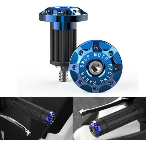 16MM-18MM Pair Aluminum Motorcycle Handlebar Cap Hand Grips Bar End Plug Handle Bar Accessories