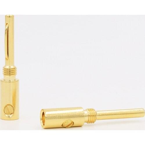 VB425G gold plated Banana plug banana adapter Silver Banana Connectors 16pcs