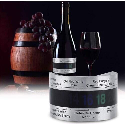 2Pcs Wine Bottle Thermometer Clever Bottle Snap Thermometer LCD Display Clip Sensor for Champagne Beer Red Wine Bar Accessories