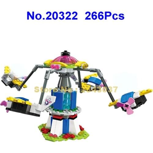 20322 266pcs Amusement Park Urban Playground Rotating Aircraft Building Block 2 Toy