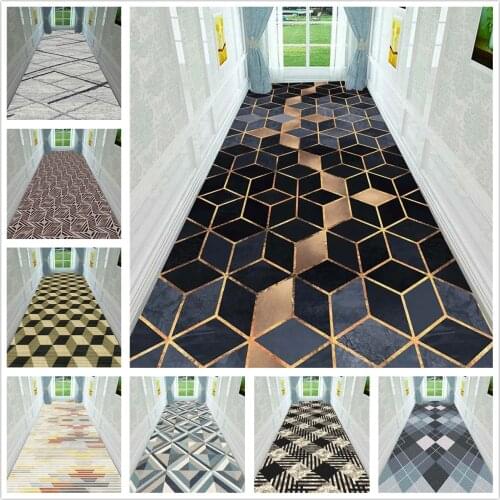 Geometric 3D Living Room Carpets Stereo Print Kitchen Mat Corridor Area Rug Anti-skid Home Texteile Rugs and Carpet for Bed Room