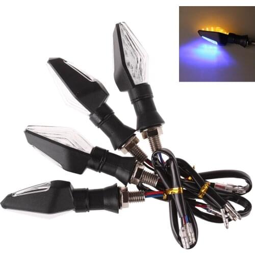 4pcs/ 12V Universal Motorcycle LED Turn Signal Light Indicators Amber Blinker Light Flashers Lighting Motorcycle Accessories