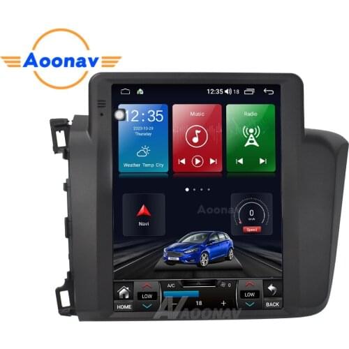Android 10.0 4G LTE car radio For Honda Civic 2012 2013 2014 2015 car stereo radio Tesla screen multimedia player