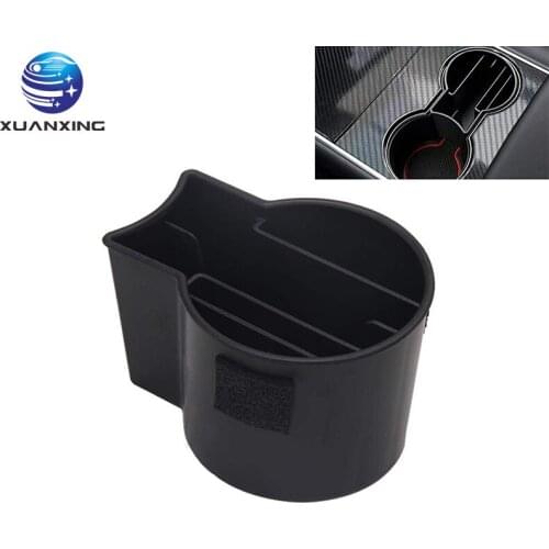 Car Water Box Storage Box Interior Modification Water Cup Slot Frame Center Console Position Box For Tesla Model 3