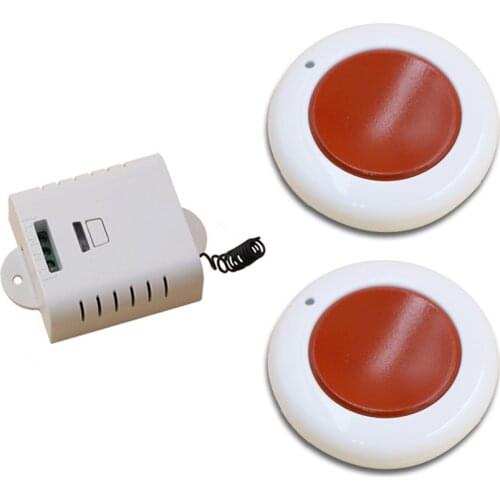 White and Red Wireless Remote Control Switch System 2 Transmitter & 1 Receiver Relay Receiver Smart Home Switch with Cover