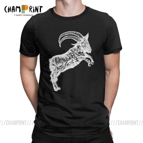 Do What Thou Wilt T-Shirts for Men Baphomet T Shirt Vintage Witchcraft Pure Cotton Tee Shirt Adult Satanism Paganism Tops