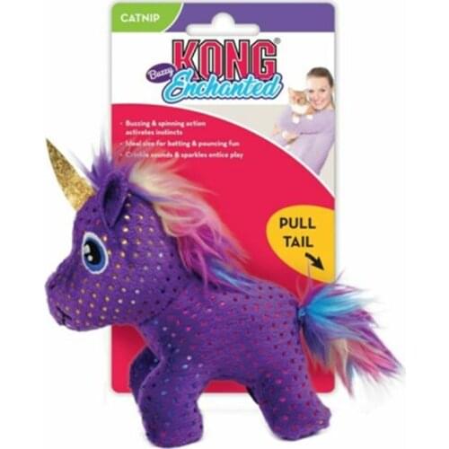 KONG Enchanted Buzzy Unicorn Cat Toy