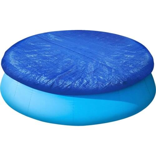 IMIKEYA Newest Pool Cover Round Solar Swimming Pool Tub Cover 305cm 366cm 549cm Outdoor Pool Cover Protector Accessories Blue