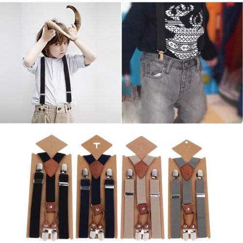 Cute Baby Boys Girl Clip on Suspender Y Back Child Kid Elastic Braces Gift Cloth Accessory for Dress Trousers Jeans Shorts Pants