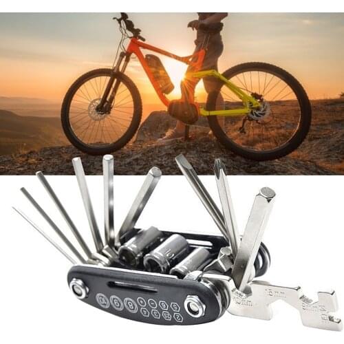 16in1 Multi-Functional Bicycle Mountain Bike Repair Tool Kit Hex Spoke Wrench Screwdriver Set