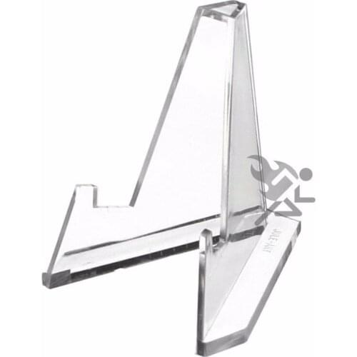 Set of 6 Mini Acrylic Easel Stands for Commemorative Coins, Small Plaques, Pocket Watches, Lighters, Knife, 2.25"H
