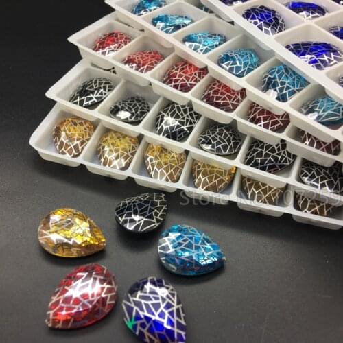 New Color Crystal Patina 13X18mm Teardrop Crystal Fancy Stone Glass Droplet Beads Quality Jewelry Making